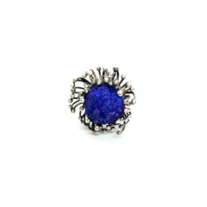 Blueberry Flower Azurite Ring